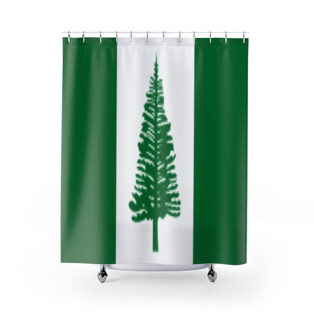 Norfolk Island Flag Stylish Design 71" x 74" Elegant Waterproof Shower Curtain for a Spa-like Bathroom Paradise Exceptional Craftsmanship-Express Your Love Gifts
