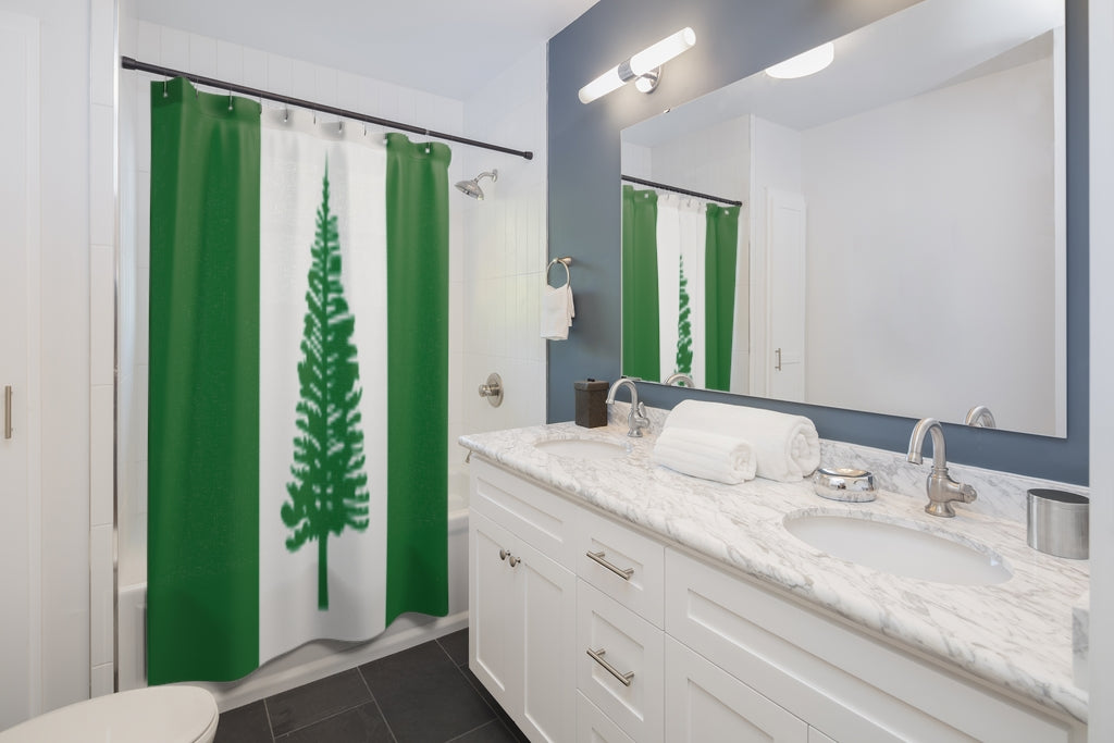 Norfolk Island Flag Stylish Design 71" x 74" Elegant Waterproof Shower Curtain for a Spa-like Bathroom Paradise Exceptional Craftsmanship-Express Your Love Gifts