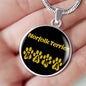Norfolk Terrier Mama Circle Necklace Stainless Steel or 18k Gold 18-22" Dog Owner Lover-Express Your Love Gifts