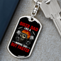 Normal Dad But Faster Biker Keychain Stainless Steel or 18k Gold Dog Tag Keyring-Express Your Love Gifts