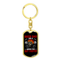 Normal Dad But Faster Biker Keychain Stainless Steel or 18k Gold Dog Tag Keyring-Express Your Love Gifts