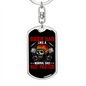 Normal Dad But Faster Biker Keychain Stainless Steel or 18k Gold Dog Tag Keyring-Express Your Love Gifts