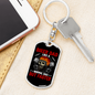 Normal Dad But Faster Biker Keychain Stainless Steel or 18k Gold Dog Tag Keyring-Express Your Love Gifts