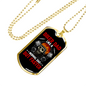 Normal Dad But Faster Biker Necklace Stainless Steel or 18k Gold Dog Tag 24"-Express Your Love Gifts