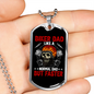 Normal Dad But Faster Biker Necklace Stainless Steel or 18k Gold Dog Tag 24"-Express Your Love Gifts