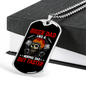 Normal Dad But Faster Biker Necklace Stainless Steel or 18k Gold Dog Tag 24"-Express Your Love Gifts