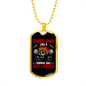 Normal Dad But Faster Biker Necklace Stainless Steel or 18k Gold Dog Tag 24"-Express Your Love Gifts