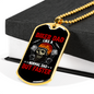 Normal Dad But Faster Biker Necklace Stainless Steel or 18k Gold Dog Tag 24"-Express Your Love Gifts