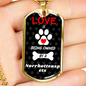 Norrbottenspets Love Is Stainless Steel or 18k Gold Dog Tag 24" Chain-Express Your Love Gifts