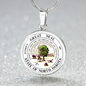 North Dakota State Seal Necklace Circle Pendant Stainless Steel or 18k Gold 18-22"-Express Your Love Gifts