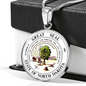 North Dakota State Seal Necklace Circle Pendant Stainless Steel or 18k Gold 18-22"-Express Your Love Gifts
