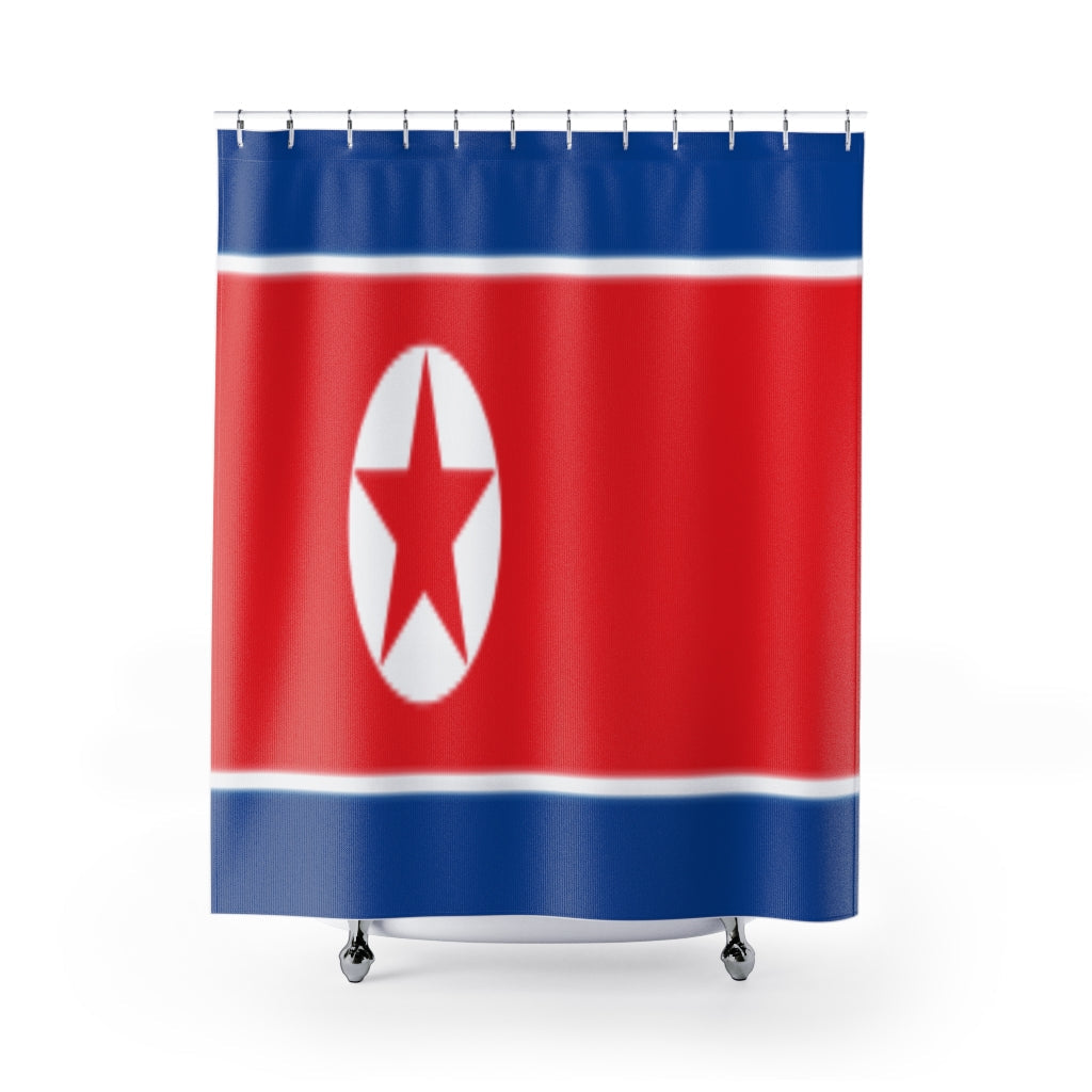 North Korea Flag Stylish Design 71" x 74" Elegant Waterproof Shower Curtain for a Spa-like Bathroom Paradise Exceptional Craftsmanship-Express Your Love Gifts