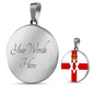 Northern Ireland Flag Necklace Circle Pendant Stainless Steel or 18k Gold 18-22"-Express Your Love Gifts