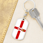 Northern Ireland Flag Swivel Keychain Dog Tag Stainless Steel or 18k Gold-Express Your Love Gifts