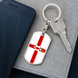 Northern Ireland Flag Swivel Keychain Dog Tag Stainless Steel or 18k Gold-Express Your Love Gifts