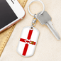 Northern Ireland Flag Swivel Keychain Dog Tag Stainless Steel or 18k Gold-Express Your Love Gifts