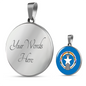 Northern Mariana Island Flag Necklace Circle Pendant Stainless Steel or 18k Gold 18-22"-Express Your Love Gifts