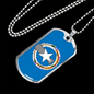 Northern Mariana Island Flag Necklace Stainless Steel or 18k Gold Dog Tag 24" Chain-Express Your Love Gifts