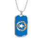 Northern Mariana Island Flag Necklace Stainless Steel or 18k Gold Dog Tag 24" Chain-Express Your Love Gifts