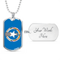 Northern Mariana Island Flag Necklace Stainless Steel or 18k Gold Dog Tag 24" Chain-Express Your Love Gifts
