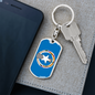 Northern Mariana Island Flag Swivel Keychain Dog Tag Stainless Steel or 18k Gold-Express Your Love Gifts