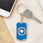Northern Mariana Island Flag Swivel Keychain Dog Tag Stainless Steel or 18k Gold-Express Your Love Gifts
