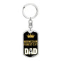 Norwegian Forest Cat Cat Dad King Keychain Stainless Steel or 18k Gold-Express Your Love Gifts