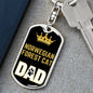 Norwegian Forest Cat Cat Dad King Keychain Stainless Steel or 18k Gold-Express Your Love Gifts