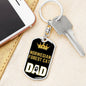 Norwegian Forest Cat Cat Dad King Keychain Stainless Steel or 18k Gold-Express Your Love Gifts