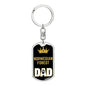Norwegian Forest Cat Dad King Keychain Stainless Steel or 18k Gold-Express Your Love Gifts