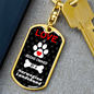 Norwegian Lundehund Keychain Stainless Steel or 18k Gold Dog Tag Keyring-Express Your Love Gifts