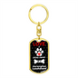 Norwegian Lundehund Keychain Stainless Steel or 18k Gold Dog Tag Keyring-Express Your Love Gifts