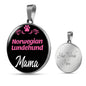 Norwegian Lundehund Mama Necklace Circle Pendant Stainless Steel or 18k Gold 18-22" Dog Mom Pendant-Express Your Love Gifts