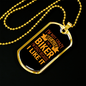 Not A Crazy Biker Necklace Stainless Steel or 18k Gold Dog Tag 24"-Express Your Love Gifts