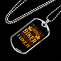 Not A Crazy Biker Necklace Stainless Steel or 18k Gold Dog Tag 24"-Express Your Love Gifts