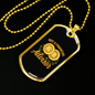 Not a Financial Advisor 1 Crypto Necklace Stainless Steel or 18k Gold Dog Tag 24" Chain-Express Your Love Gifts