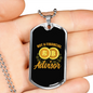 Not a Financial Advisor 1 Crypto Necklace Stainless Steel or 18k Gold Dog Tag 24" Chain-Express Your Love Gifts