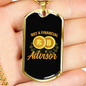 Not a Financial Advisor 1 Crypto Necklace Stainless Steel or 18k Gold Dog Tag 24" Chain-Express Your Love Gifts