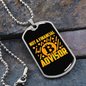 Not a Financial Advisor 2 Crypto Necklace Stainless Steel or 18k Gold Dog Tag 24" Chain-Express Your Love Gifts