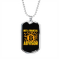 Not a Financial Advisor 2 Crypto Necklace Stainless Steel or 18k Gold Dog Tag 24" Chain-Express Your Love Gifts