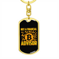 Not a Financial Advisor Bitcoin Sign CryptoKeychain Stainless Steel or 18k Gold Dog Tag Keyring-Express Your Love Gifts
