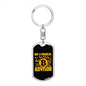 Not a Financial Advisor Bitcoin Sign CryptoKeychain Stainless Steel or 18k Gold Dog Tag Keyring-Express Your Love Gifts