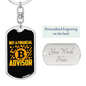 Not a Financial Advisor Bitcoin Sign CryptoKeychain Stainless Steel or 18k Gold Dog Tag Keyring-Express Your Love Gifts