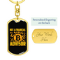 Not a Financial Advisor Bitcoin Sign CryptoKeychain Stainless Steel or 18k Gold Dog Tag Keyring-Express Your Love Gifts