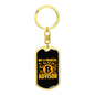 Not a Financial Advisor Bitcoin Sign CryptoKeychain Stainless Steel or 18k Gold Dog Tag Keyring-Express Your Love Gifts