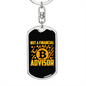 Not a Financial Advisor Bitcoin Sign CryptoKeychain Stainless Steel or 18k Gold Dog Tag Keyring-Express Your Love Gifts