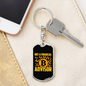 Not a Financial Advisor Bitcoin Sign CryptoKeychain Stainless Steel or 18k Gold Dog Tag Keyring-Express Your Love Gifts