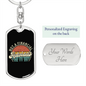 Not a Financial Advisor Crypto Keychain Stainless Steel or 18k Gold Dog Tag Keyring-Express Your Love Gifts