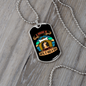 Not a Home Blue Necklace Stainless Steel or 18k Gold Dog Tag 24" Chain-Express Your Love Gifts