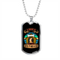 Not a Home Blue Necklace Stainless Steel or 18k Gold Dog Tag 24" Chain-Express Your Love Gifts